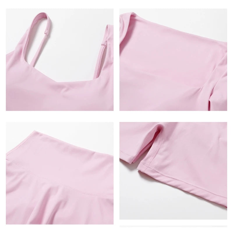 2-piece sports set with quick-drying long sleeve and leggings – comfortable, functional, and perfect for yoga, workout, or running.