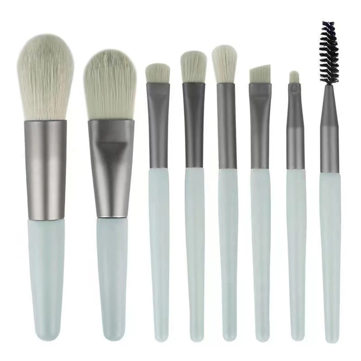 Make-up Pinselset – 8 weiche, flauschige Pinsel für Foundation, Rouge, Puder, Lidschatten und Blending