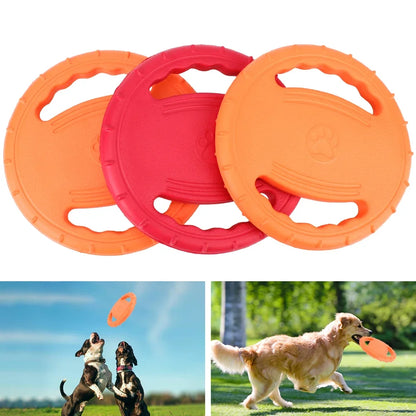 Bissfester EVA-Hundefrisbee mit Zugring – schwimmfähig, leicht & ideal für Training, Apportierspiele und Outdoor-Aktivitäten.