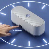 USB-aufladbares Ultraschallreinigungsgerät – reinigt Schmuck, Brillen & mehr mit Hochfrequenz-Vibrationen gründlich und schonend.