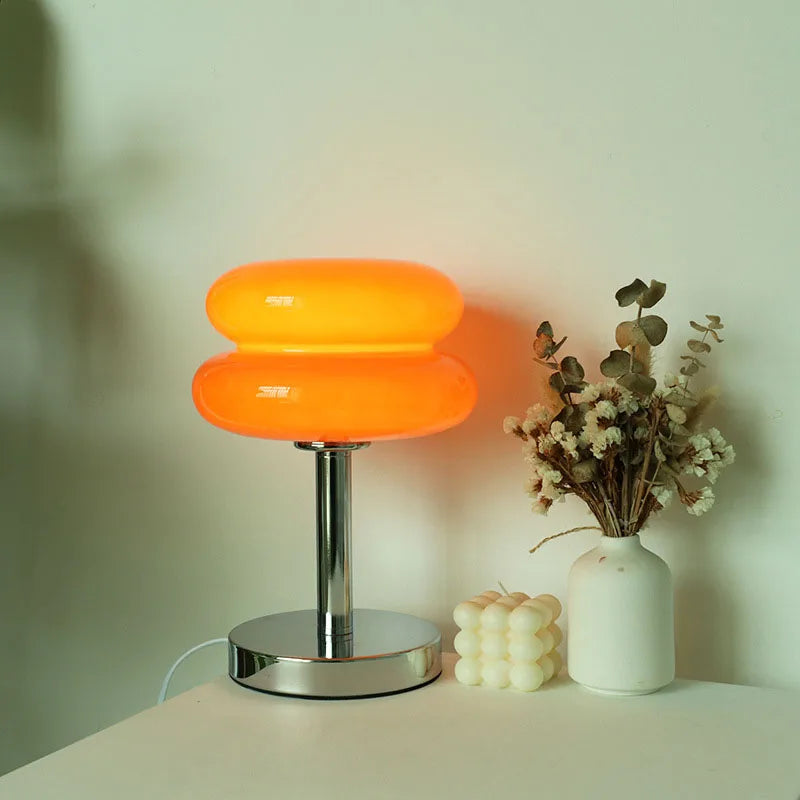 Macaron-Glas-Tischlampe mit dreifacher Dimmung – stimmungsvolles Design