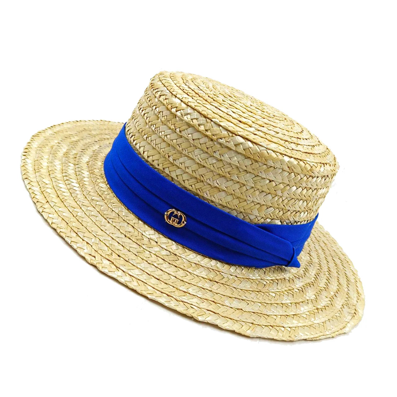 2024 Summer Straw Hat Beach Hat Women's Seaside Sun Hat Vacation Bow Ribbon Flat Top Big Brim Straw Hat