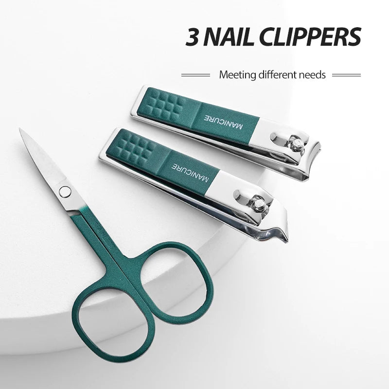 Maniküre-Set – Hochwertiges 6-teiliges Nagelpflegeset mit Nagelschere und Knipser, ideal für Zuhause und unterwegs