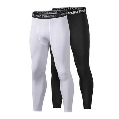 Schnelltrocknende Kompressionsleggings für Männer – eng anliegend, atmungsaktiv und perfekt als Baselayer fürs Training oder Laufen.