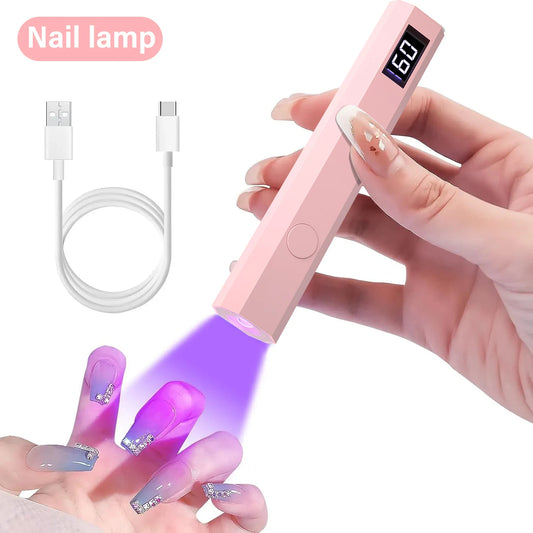 Tragbare Nageltrocknerlampe – Wiederaufladbare UV/LED-Lampe für alle Gel-Lacke, schnelles Trocknen per USB