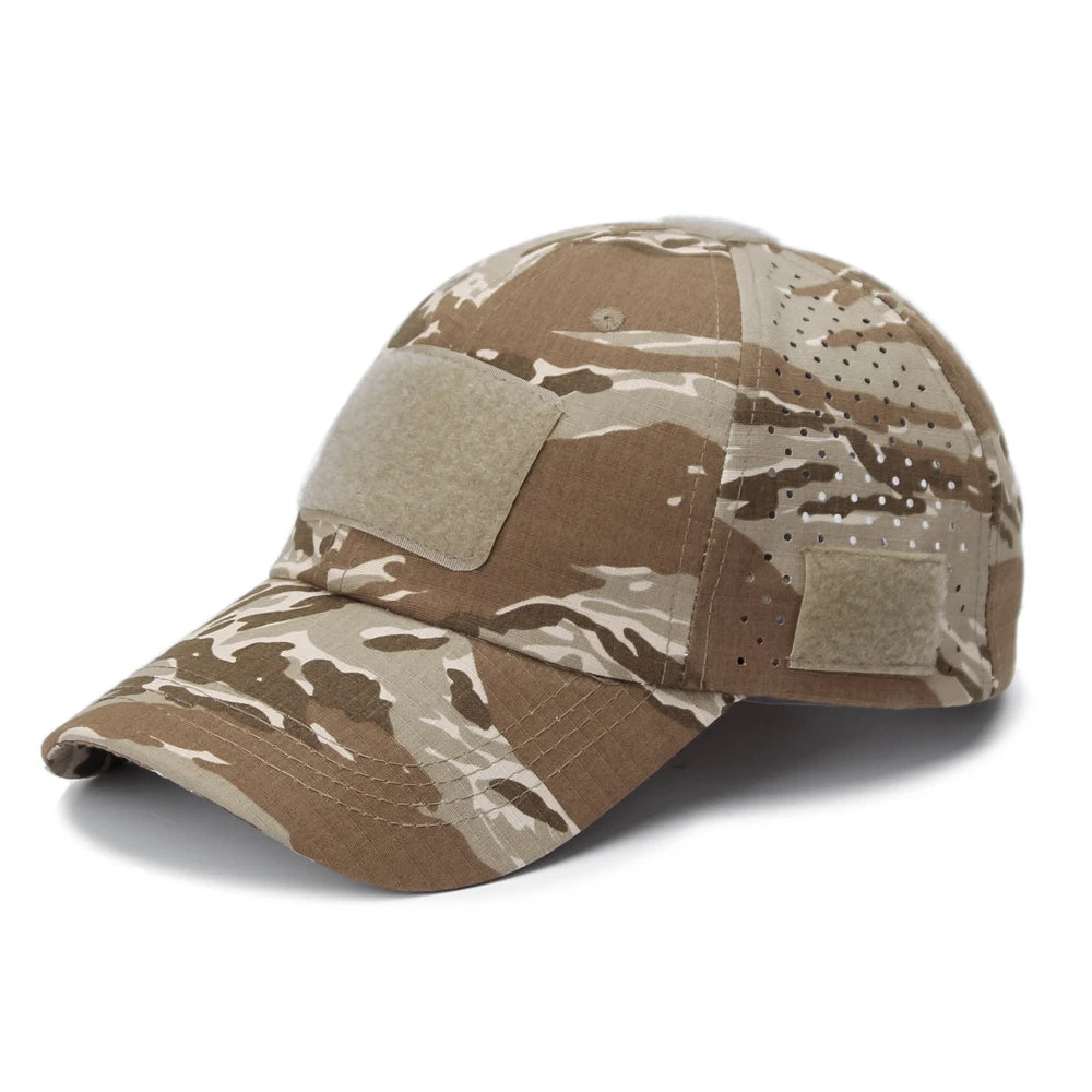 Atmungsaktive Camouflage-Basecap für Herren – mit Sonnenschutz, ideal für Outdoor-Aktivitäten wie Wandern, Angeln, Camping oder Sport.