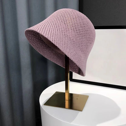 Leichter Bucket Hat mit luftiger Struktur – faltbar, atmungsaktiv und ideal für sonnige Tage.