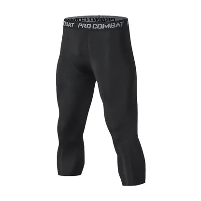 Schnelltrocknende Kompressionsleggings für Männer – eng anliegend, atmungsaktiv und perfekt als Baselayer fürs Training oder Laufen.