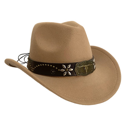 Western Cowboyhut im Retro-Stil mit breiter Krempe – stylisch und luftig für sonnige Tage.