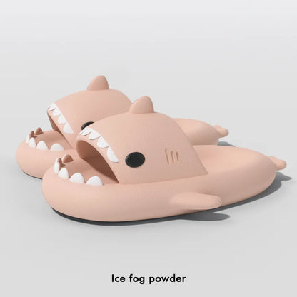 Shark-Slides mit dicker Sohle – stylisch, bunt und super bequem für Bad & Alltag
