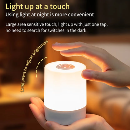 Glas-Tischlampe im Macaron-Stil mit 3-Farb-Dimmung – stimmungsvolles Licht und Blickfang fürs Zimmer.