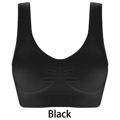 Nahtloser Sport-Bra mit vertikalen Streifen – atmungsaktiv, bequem und ideal für Fitness, Yoga oder den Alltag.