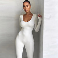 Bodycon Jumpsuit – Figurbetonter Einteiler in Braun, Y2K-Style für Freizeit & Streetwear