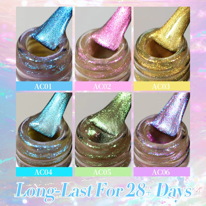 BORN PRETTY 10ml Aurora Cat Eye Gel – magnetischer Glanz mit märchenhaftem Schimmer, UV-Soak-Off für funkelnde Nail-Art-Looks.