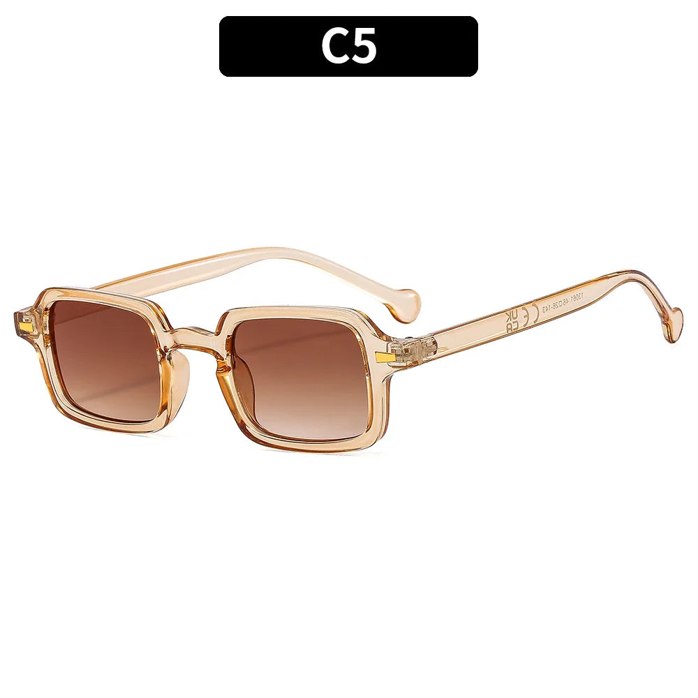 Luxuriöse rechteckige Sonnenbrille im Vintage-Stil – unisex, UV400 & Anti-Glare, ideal für elegante Alltags- oder Sommer-Looks.
