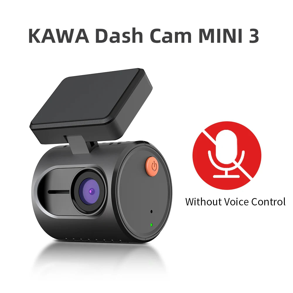 KAWA MINI 3 Dashcam mit 2K-Auflösung, Nachtsicht, Sprachsteuerung & WLAN – kompakt, smart und ideal für sicheres Fahren.