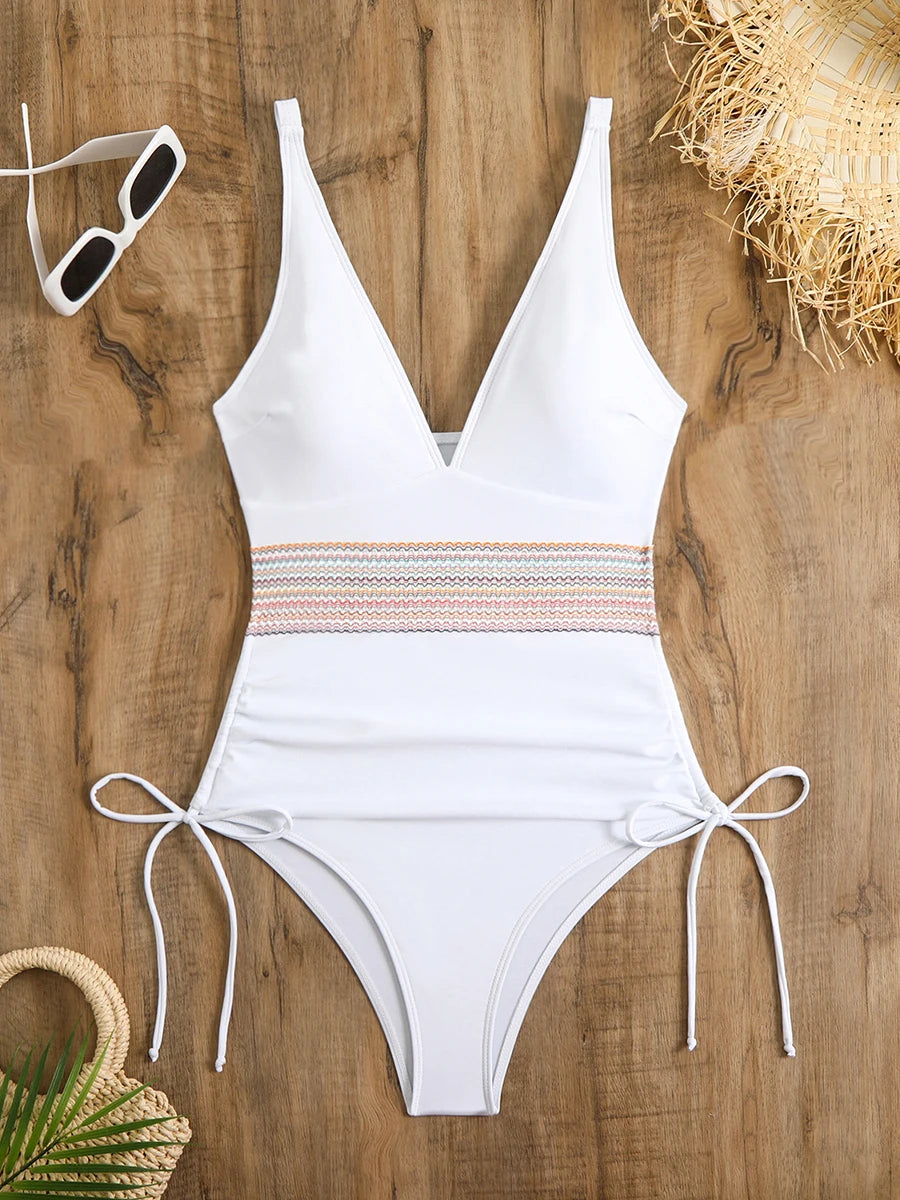 High-Waist Bikini Set – Zweiteiliges Design mit verstellbaren Drawstrings