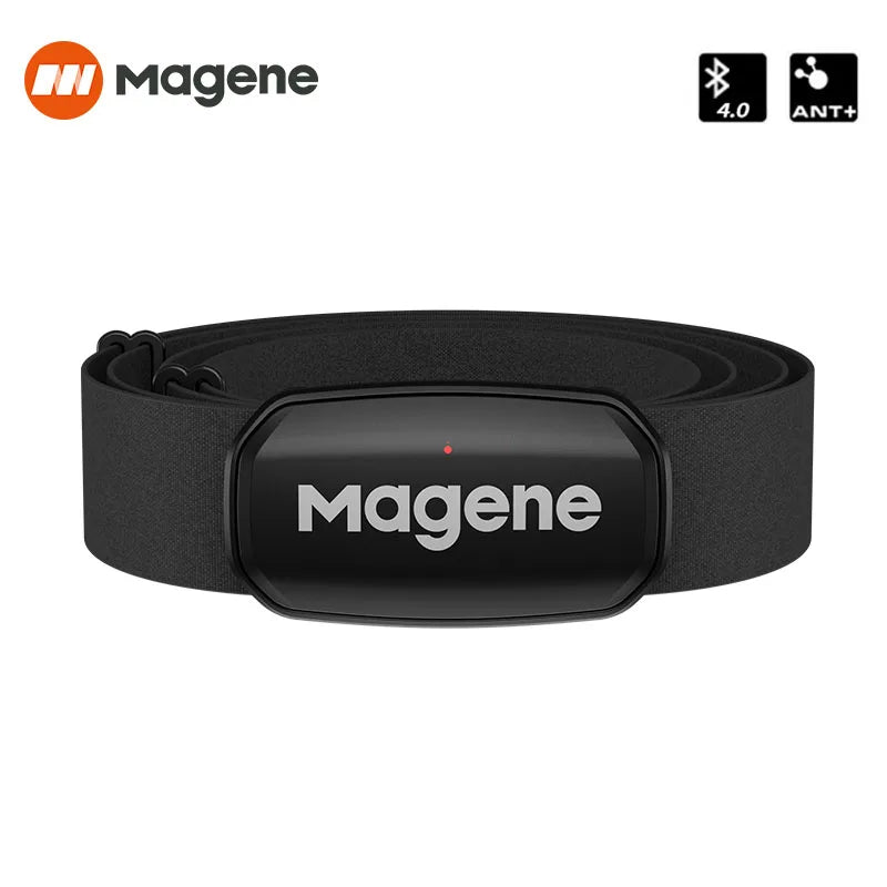 Magene H303 Herzfrequenzsensor mit Brustgurt – Bluetooth & ANT+, präzise Messung, ideal fürs Training mit App oder Radcomputer.
