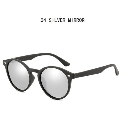 Klassische runde Polarisations-Sonnenbrille im Vintage-Design – unisex, UV400-Schutz, ideal für Reisen, Autofahren & stylische Alltagslooks.