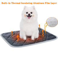 Tapis pour animaux auto-chauffant – Tapis chauffant lavable et antidérapant pour petits et moyens chiens et chats