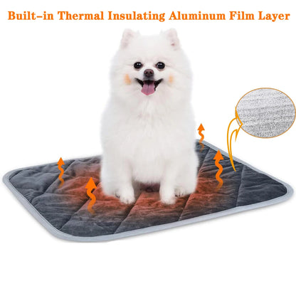 Tapis pour animaux auto-chauffant – Tapis chauffant lavable et antidérapant pour petits et moyens chiens et chats
