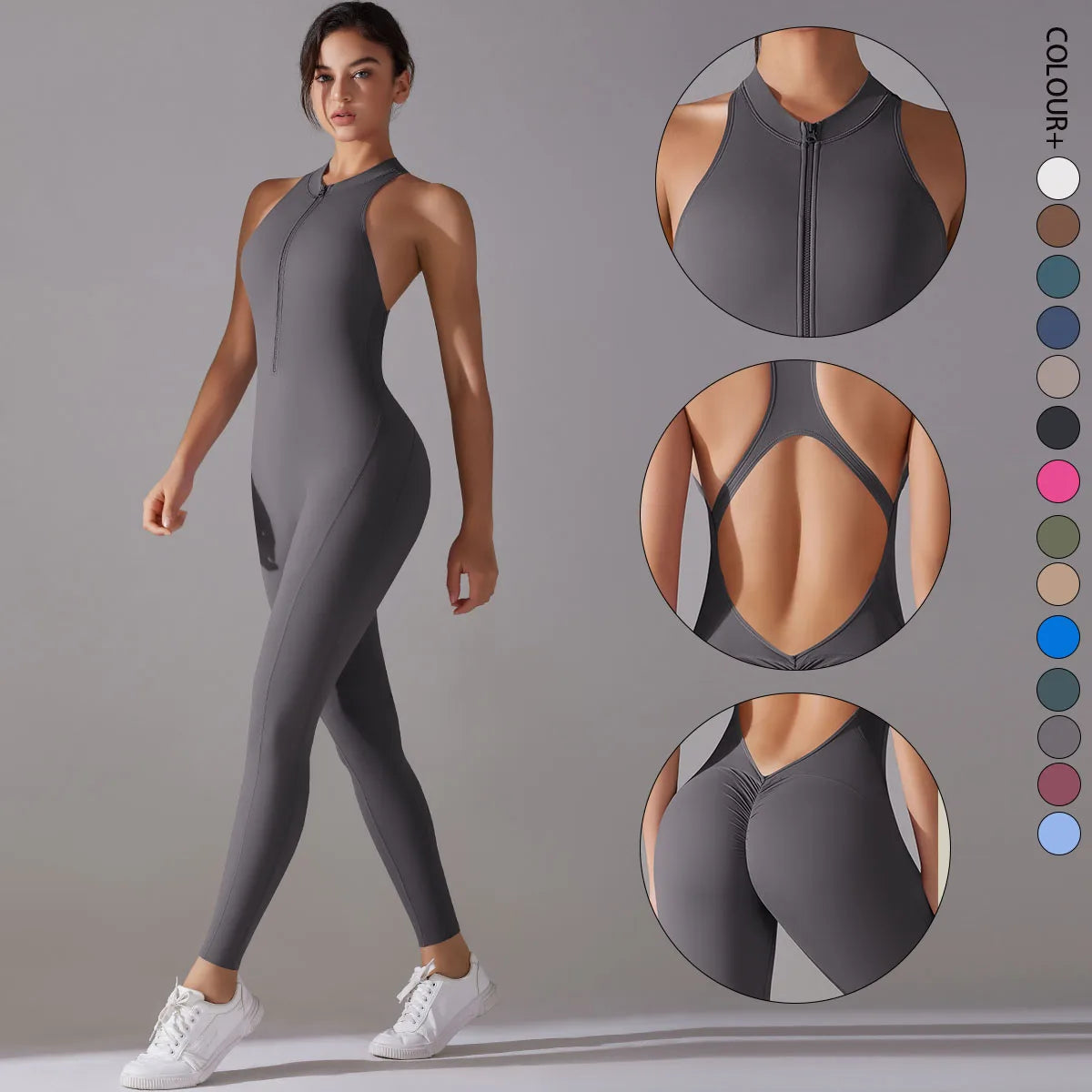 Formender Sport-Bodysuit con control de abdomen y efecto levantador de glúteos. Perfecto para fitness, yoga y entrenamientos. Cómodo, elástico y de soporte para una bonita silueta.