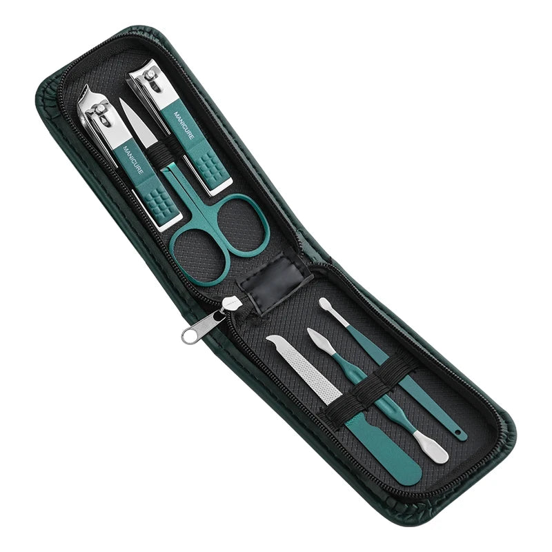 Maniküre-Set – Hochwertiges 6-teiliges Nagelpflegeset mit Nagelschere und Knipser, ideal für Zuhause und unterwegs