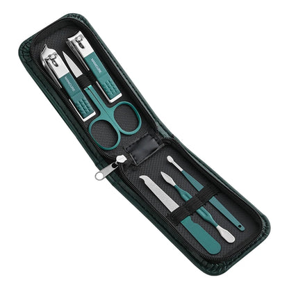 Maniküre-Set – Hochwertiges 6-teiliges Nagelpflegeset mit Nagelschere und Knipser, ideal für Zuhause und unterwegs
