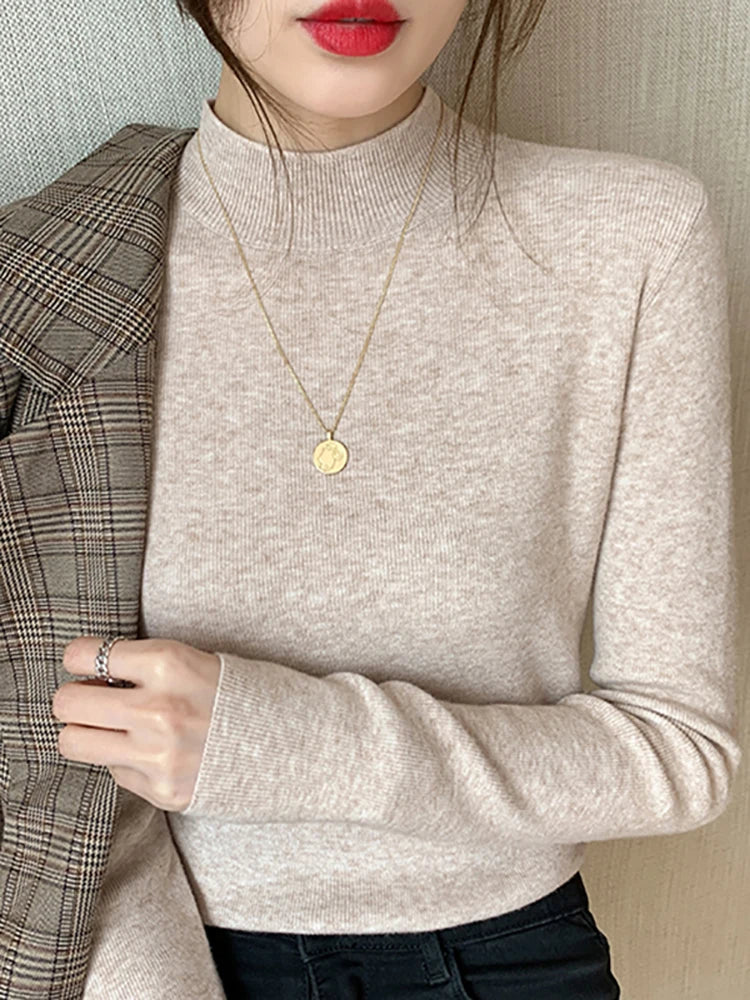 Rollkragenpullover – Eleganter Strickpullover mit Langarm & Stretch für stilvollen Komfort