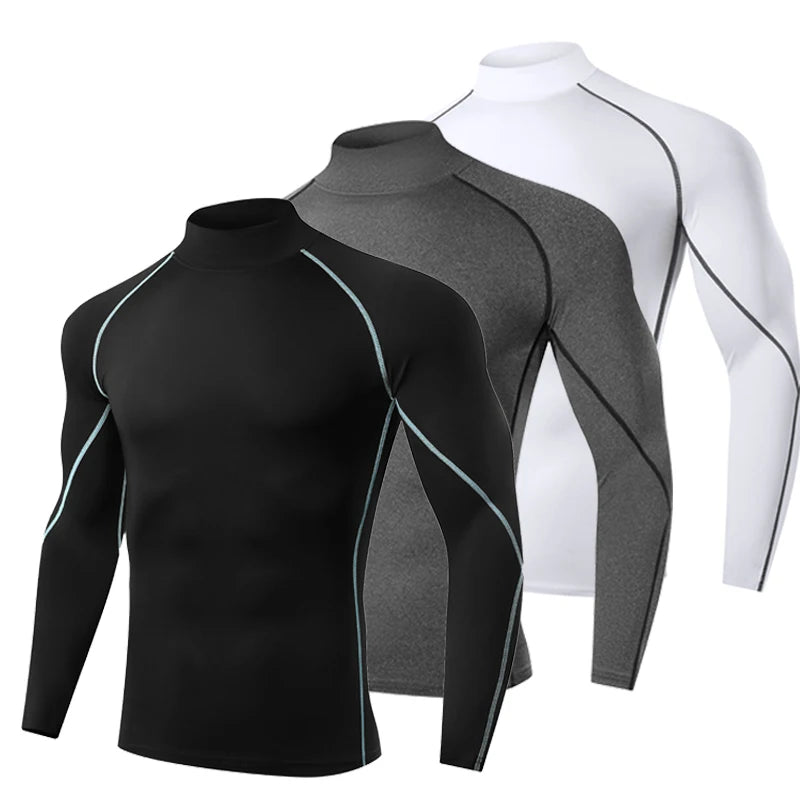 Schnelltrocknendes Kompressionsshirt mit langen Ärmeln – eng anliegend, atmungsaktiv und ideal für Running, Gym oder Training.