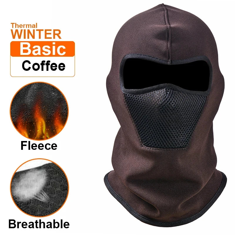 Thermo Sturmhaube – Vollgesichtsmaske aus Fleece für optimalen Kälteschutz. Ideal für Radfahren, Motorradfahren, Skifahren, Angeln und Outdoor-Abenteuer.