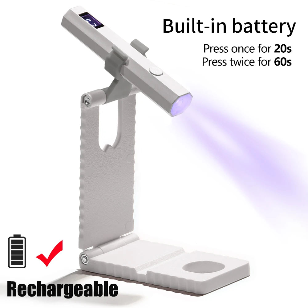Tragbare Nageltrocknerlampe – Wiederaufladbare UV/LED-Lampe für alle Gel-Lacke, schnelles Trocknen per USB
