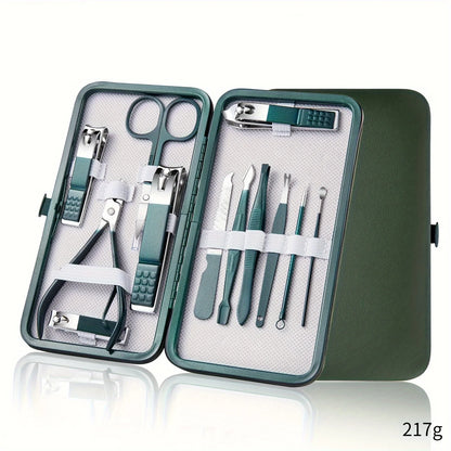 Maniküre & Pediküre Set – Hochwertiges Edelstahl-Set mit 7/10/12/18 Teilen inklusive Nagelknipser, im praktischen Reiseetui