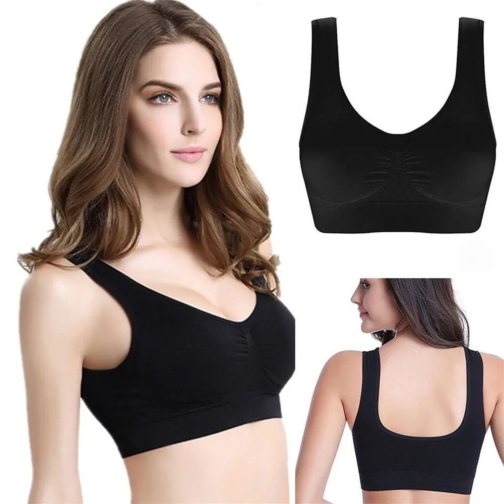 Nahtloser Sport-Bra mit vertikalen Streifen – atmungsaktiv, bequem und ideal für Fitness, Yoga oder den Alltag.
